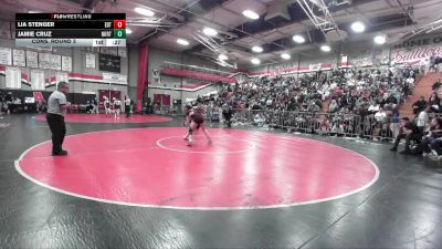 110 lbs Cons. Round 3 - Jamie Cruz, Northview vs Lia Stenger, Etiwanda
