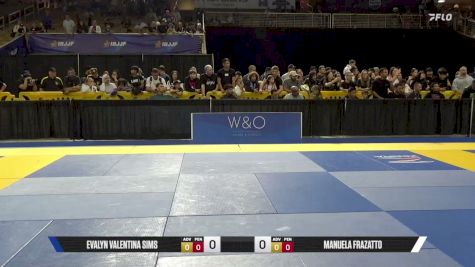 Evalyn Valentina Sims vs Manuela Frazatto 2026 Pan Kids Jiu-Jitsu IBJJF Championship