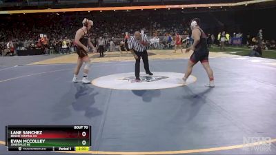 D4-215 lbs Champ. Round 1 - Lane Sanchez, Benzie Central HS vs Evan McColley, Jonesville HS