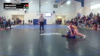 Girls 114 lbs 3rd Place Match - Emersyn Chase, St. Martin High School Girls vs Demi Ferguson, George County High School