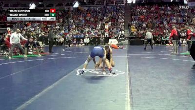 1A-132 lbs Quarterfinal - Blake Irvine, Don Bosco vs Ryan Bahnson, West Lyon