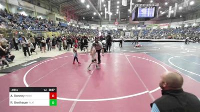 49 lbs Semifinal - Azariah Bonney, Pomona Elite vs Rowyn Brethauer, Platte Valley Junior Wrestling