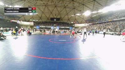Girls 2A 135 lbs Cons. Round 2 - Kalena Erece, R. A. Long (Girls) vs Londyn Adams, Washington (Girls)