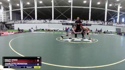 102 lbs Round 2 (8 Team) - Haley Stenz, Michigan vs Charlotte Crowston, North Dakota