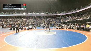1A/2A 165 Semifinal - Noah Sapp, South Stanly High School vs Jerimiah Phillips, Robbinsville