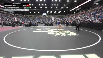 125 lbs Quarterfinal - Courtney Nye, Wichita-Kapaun Mt.Carmel Hs vs Mackenzie Waters, Leavenworth HS