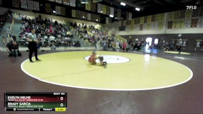 63 lbs Cons. Round 2 - Evelyn Nelms, Temecula Valley Wrestling Club vs Brady Garcia, Temecula Valley Wrestling Club