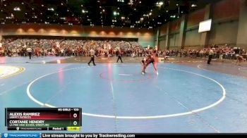 100 lbs Champ. Round 1 - Alexis Ramirez, Liberty Patriots vs Cortanie Hendry, La Pine High School Wrestling