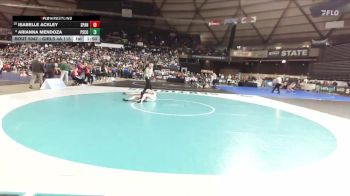 Girls 4A 115 lbs Champ. Round 1 - Isabelle Ackley, Spanaway Lake (Girls) vs Arianna Mendoza, Pasco (Girls)