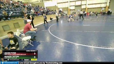 84 lbs Cons. Round 3 - Hudson Tatton, Juab Wrestling Club vs Jacob Pyfer, West Valley Yakima Wrestling Club