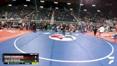 97 lbs Quarterfinal - Dyson Eixenberger, Touch Of Gold Wrestling Club vs Micah Reynolds, Natrona Colts Wrestling Club