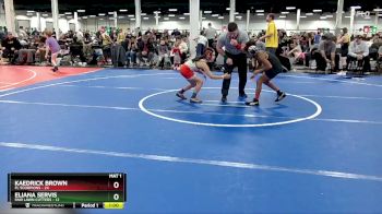 68 lbs Round 5 (10 Team) - Kaedrick Brown, FL Scorpions vs Eliana Servis, Fair Lawn Cutters