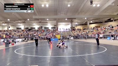 A 120 lbs 5th Place Match - Mason Shrum, Marion Co. High School vs Deter Thompson, David Crockett High School