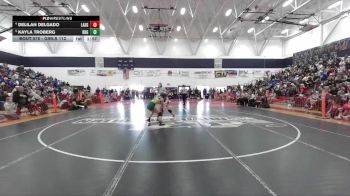 Girls 112 lbs 3rd Place Match - Delilah Delgado, Lassen Girls vs Kayla Troberg, Red Bluff Girls