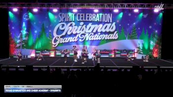 Texas Gymnastics and Cheer Academy - Dynamite [2025 L1 Youth - D2 - Small] 2025 Spirit Celebration Christmas Grand Nationals
