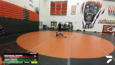 58-63 lbs Cons. Semi - Nathanael Rhodes, Powell Wrestling Club vs Craig Krantz, North Big Horn Rams