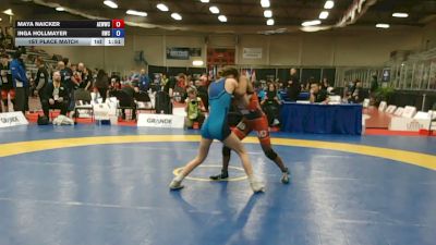 43kg 1st Place Match - Maya Naicker, Alberta Elite Women`s Wrestling Club vs Inga Hollmayer, Rhino Wrestling Club