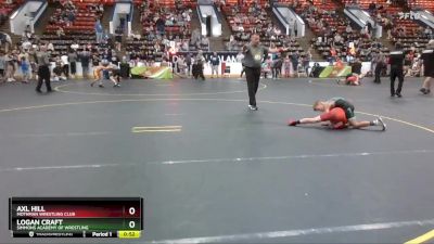 82 lbs Cons. Round 1 - Axl Hill, Mothman Wrestling Club vs Logan Craft, Simmons Academy Of Wrestling