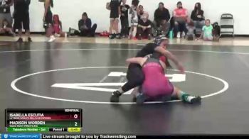 105 lbs Semifinal - Isabella Escutia, LV Bear Wrestling Club (Spring vs Madison Worden, Gold Rush Wrestling