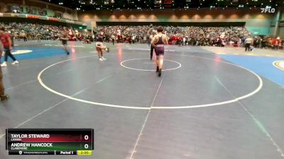 120 lbs Champ. Round 1 - Andrew Hancock, Claremore vs Taylor Steward, Lassen