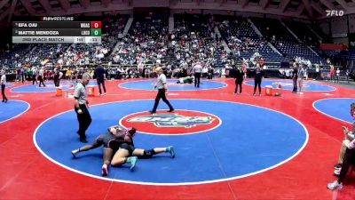 155 lbs 3rd Place Match - Efa Oju, Woodward Academy vs Mattie Mendoza, Lumpkin Co.