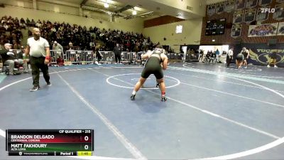 215 lbs Champ. Round 2 - Brandon Delgado, Centennial Corona vs Matt Fakhoury, Alta Loma