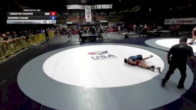 105-110 lbs Champ. Round 3 - Jenniyah Duarte, Sanger High School Wrestling vs Serineh Crane