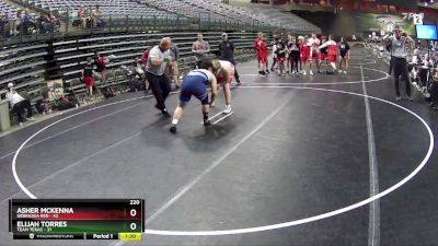 220 lbs Round 5 (6 Team) - Asher McKenna, Nebraska Red vs Elijah Torres, Team Texas