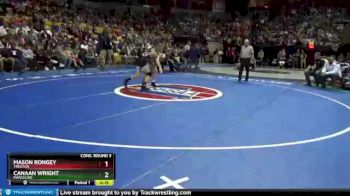 126 Class 1 lbs Cons. Round 3 - Mason Rongey, Trenton vs Canaan Wright, Marceline