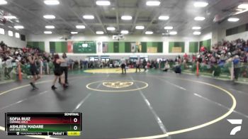 Girls 122 lbs Semifinal - Ashleen Madare, Live Oak Girls vs Sofia Ruiz, Corning Girls