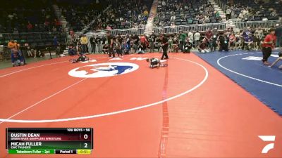 56 lbs Cons. Round 4 - Dustin Dean, Green River Grapplers Wrestling vs Micah Fuller, CWC Thunder