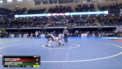 140 lbs Champ. Round 1 - Wyatt Maguire, Nikiski High School vs Kennedy Elavgak, Barrow High School