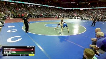 D3-126 lbs Semifinal - Wyatt Unser, Glenwood City vs Zade Grassel, Auburndale