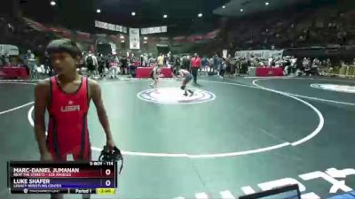 114 lbs Champ. Round 1 - Marc-Daniel Jumanan, Beat The Streets - Los Angeles vs Luke Shafer, Legacy Wrestling Center