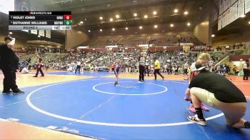 50 lbs Round 3 - RuthAnne Williams, Mountain Home Flyers Youth Wrestling Club vs Violet Jones, Honey Badger Wrestling Club