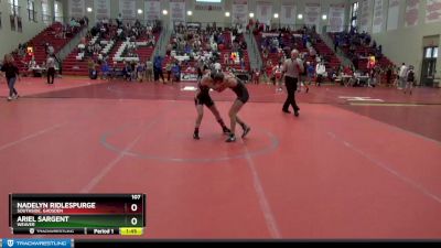 107 lbs Round 3 - Ariel Sargent, Weaver vs Nadelyn Ridlespurge, Southside, Gadsden