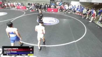 132 lbs Round 1 (16 Team) - Matthew Orbeta, SDIKWA-GR vs Nathan Itchon, LAWA-GR