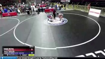 122 lbs Cons. Round 4 - Sage Reyes, JG Takedown Club vs Myia Weiler, Community Youth Center - Concord Campus Wrestling