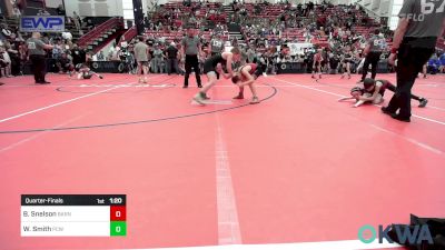 80 lbs Quarterfinal - Brantley Snelson, Barnsdall Youth Wrestling vs Wade Smith, Ponca City Wildcat Wrestling