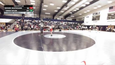 285 lbs Champ. Round 2 - Michael Mastroianni, Bridgewater State vs Simon Taylor, Gettysburg