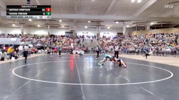 AA 132 lbs Champ. Round 1 - Chase Creque, Siegel High School vs Nathan Simpson, Page High School