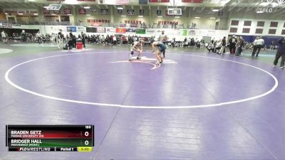 165 lbs Cons. Round 5 - Braden Getz, Marian University (IN) vs Bridger Hall, Providence (Mont.)