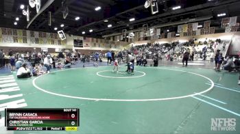 43 lbs Cons. Semi - Brynn Casaca, TUF California Wrestling Acade vs Christian Garcia, SoCal Hammers Wc