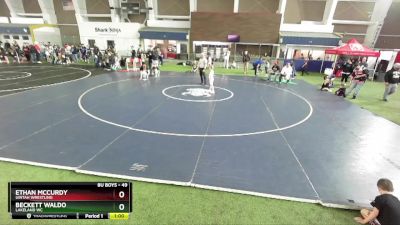 49 lbs Cons. Round 2 - Ethan McCurdy, Uintah Wrestling vs Beckett Waldo, Lakeland WC