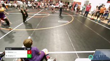 80 lbs Quarterfinal - Jai Robins, R.A.W. vs Miles Evans, Bristow Youth Wrestling