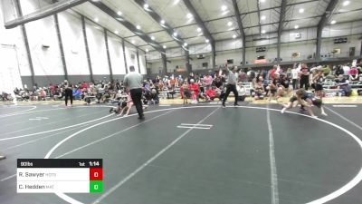 90 lbs Rr Rnd 4 - Rudy Sawyer, Hotshots Wrestling vs Carter Hedden, Mat Rats Rebooted