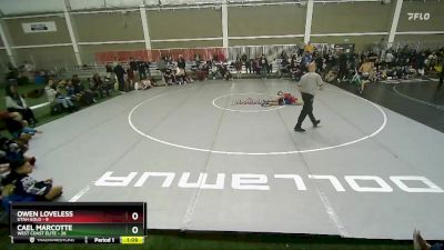 74 lbs Round 2 (4 Team) - Cael Marcotte, West Coast Elite vs Owen Loveless, Utah Gold