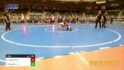 70 lbs Final - Julian Lawrence, RedWave Wrestling vs Tate Russell, ReZults Wrestling