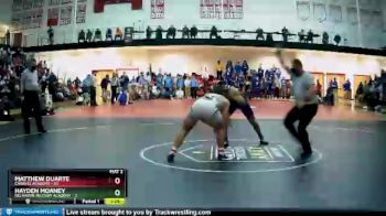182 lbs Finals (8 Team) - Matthew Duarte, Caravel Academy vs Hayden Moaney, Delaware Military Academy