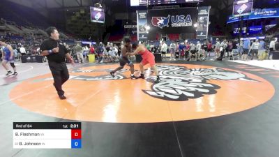 215 lbs Rnd Of 64 - Bentley Fleshman, VA vs Brandon Johnson, IN